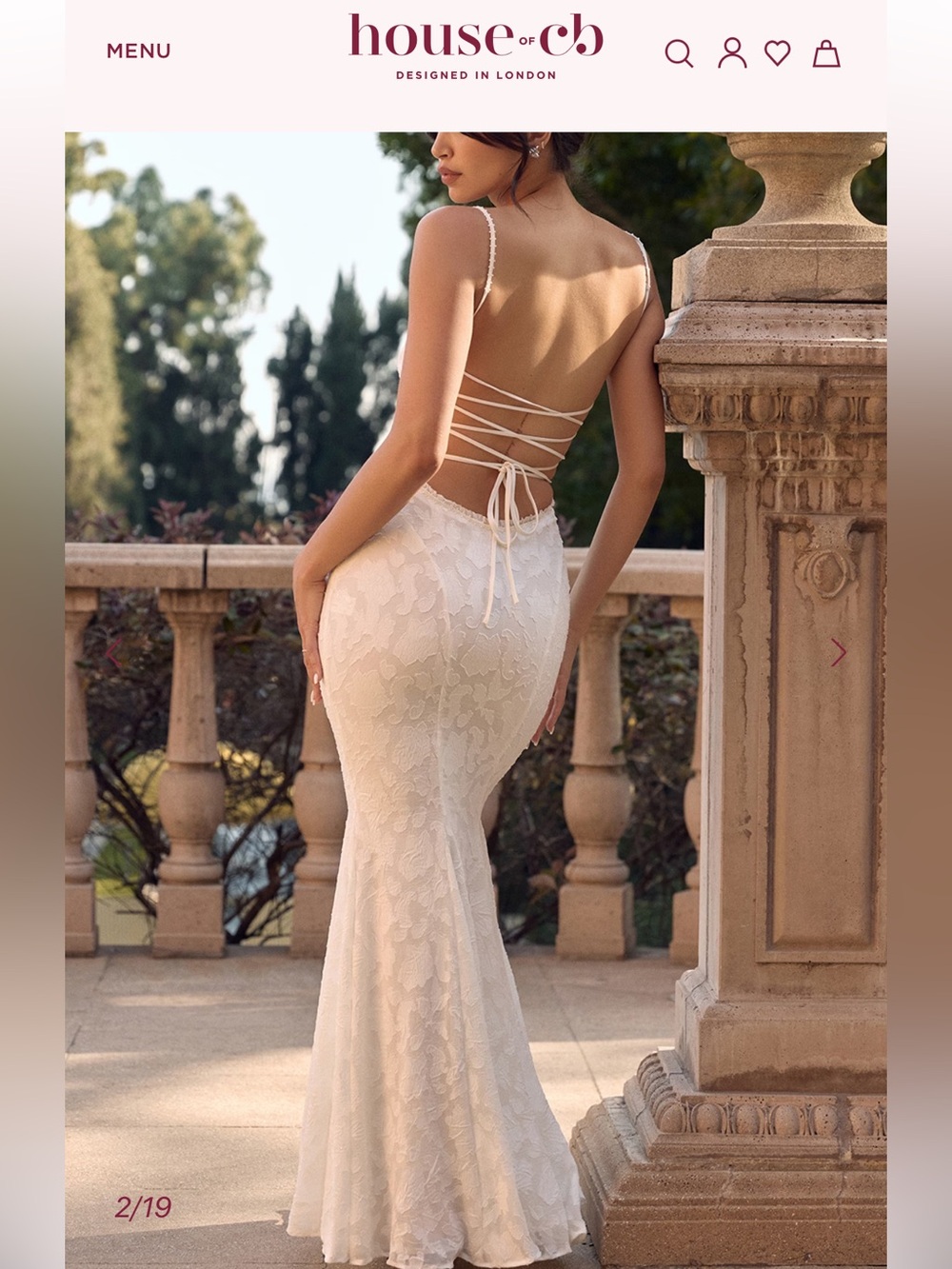 House of CB Ivory Lace Spaghetti-Strap Maxi Dress - Picture 3 of 10